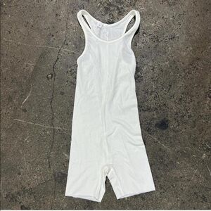 Los Angeles Apparel white stretchy cotton romper
